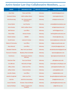 List of Active Senior Law Day Collaborative Members as of August 2023.