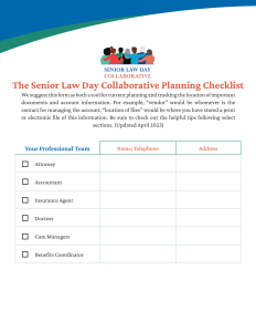 Cover image of the Planning Checklist